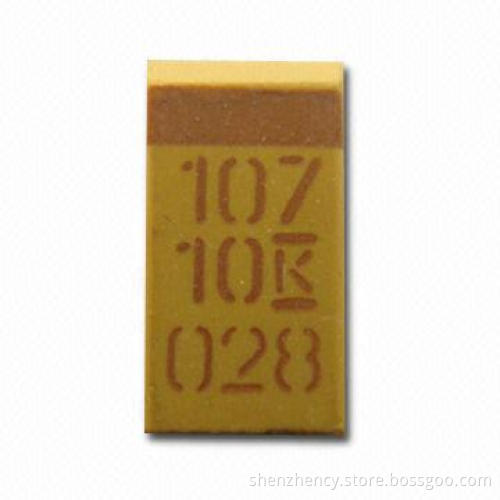 Solid Tantalum Capacitor with 2,000 Hours Lifespan Test and 4 to 50V Voltage Rating